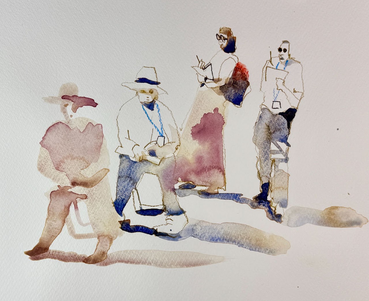Urban sketching demonstration artwork