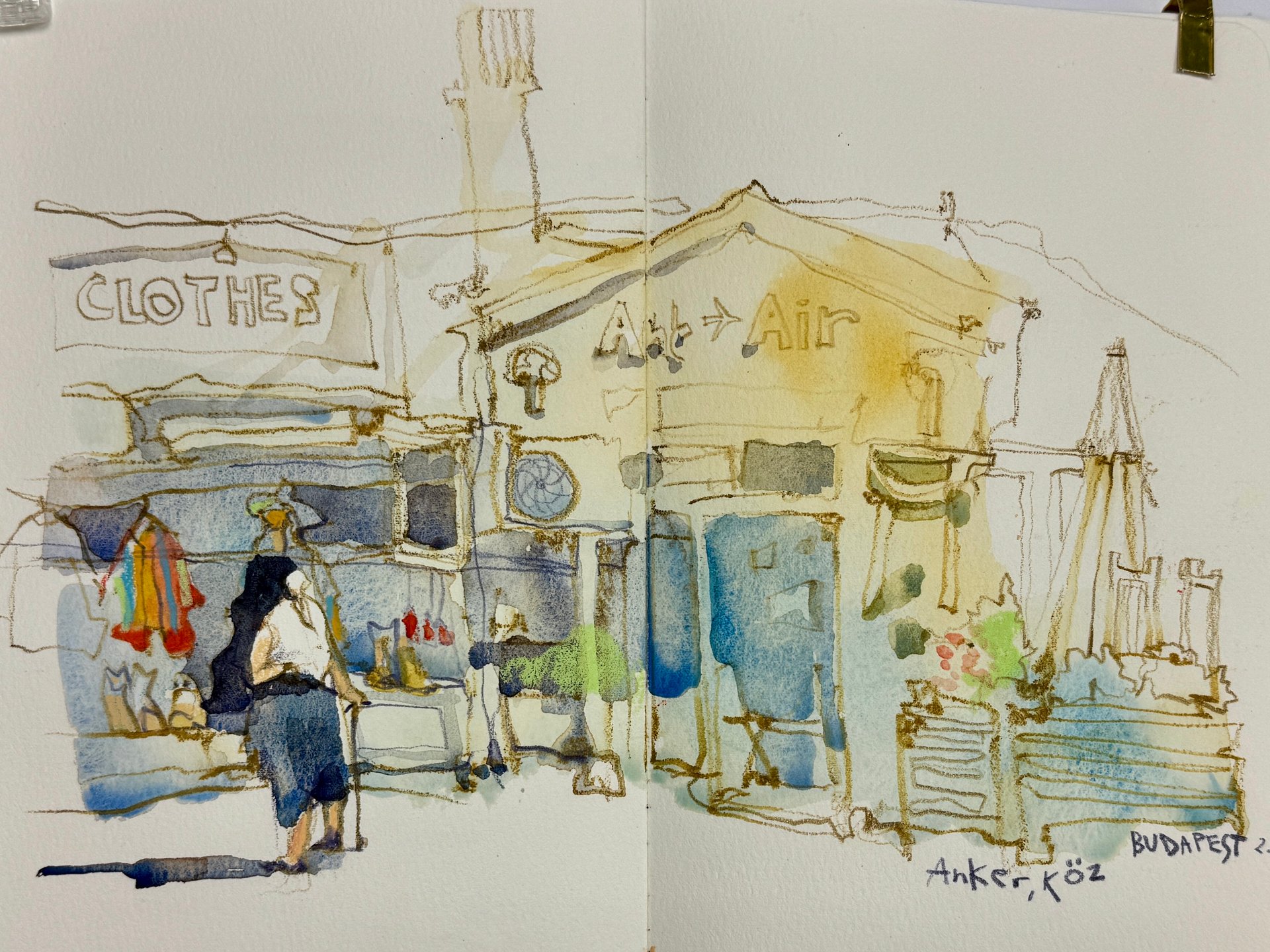 Budapest sketch by Irena Spector