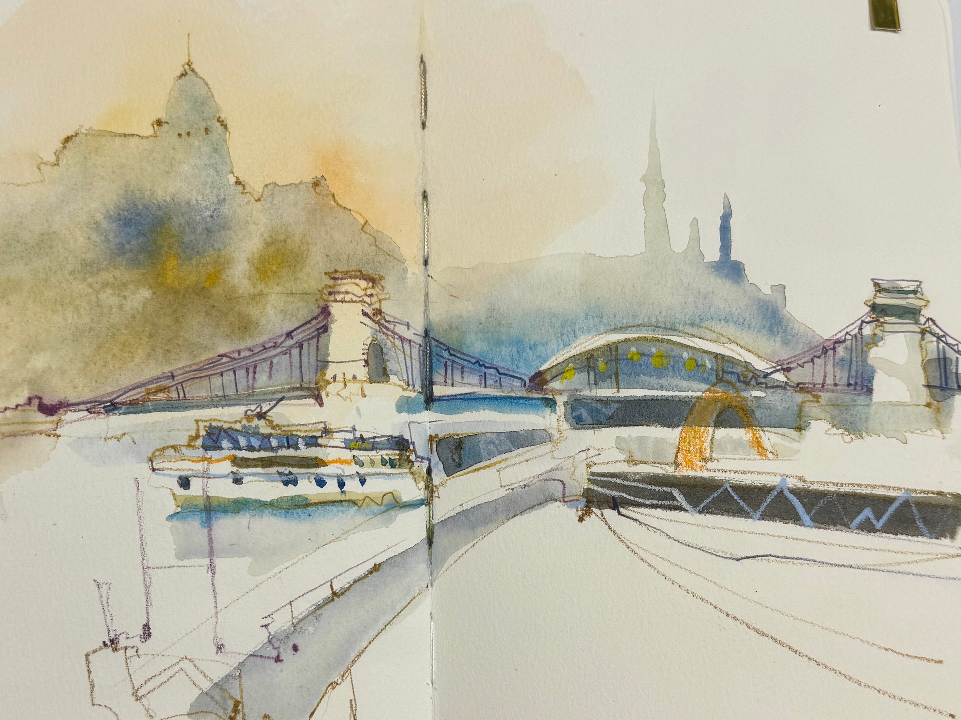 Budapest sketch by Irena Spector