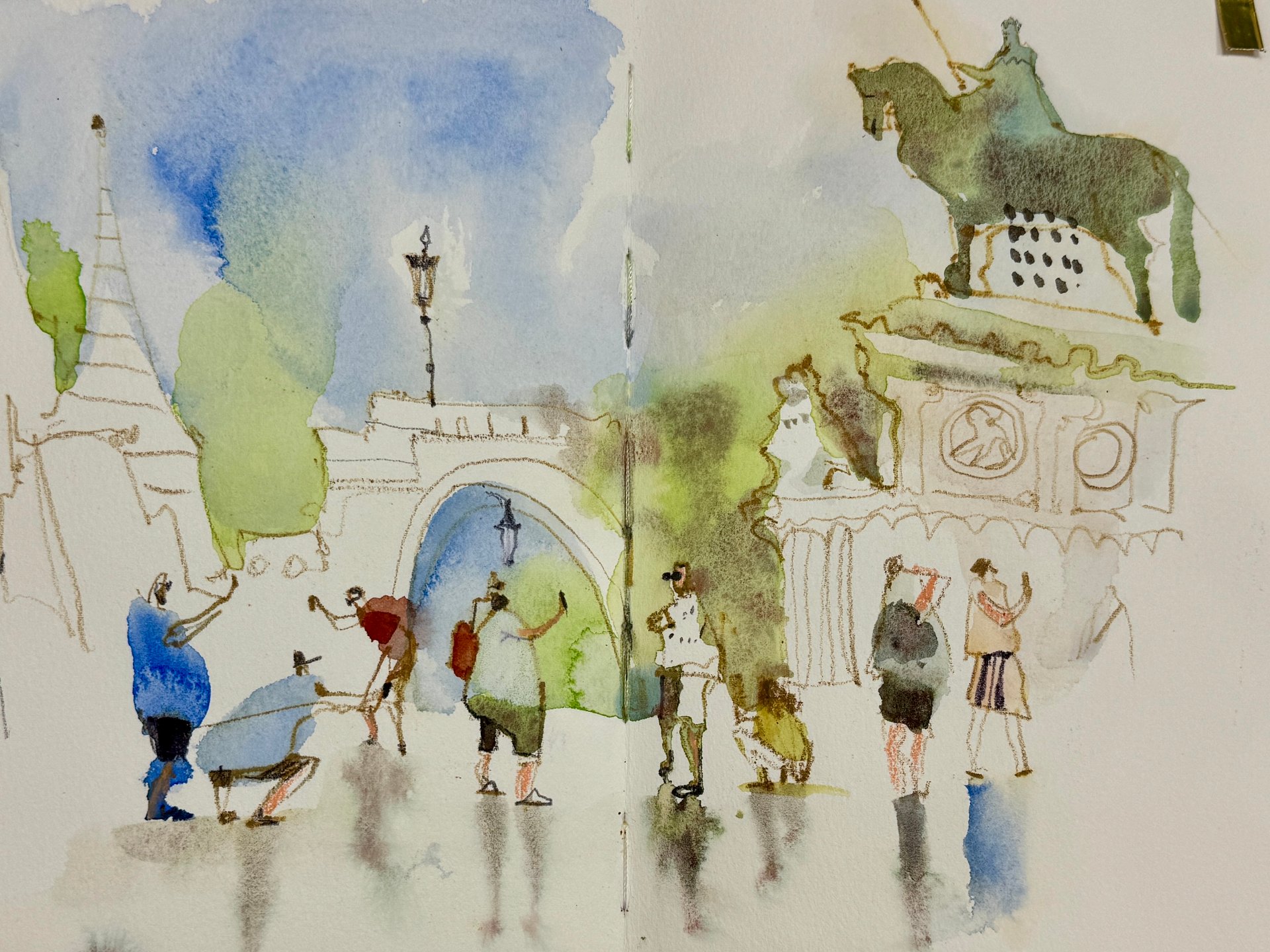 Budapest sketch by Irena Spector