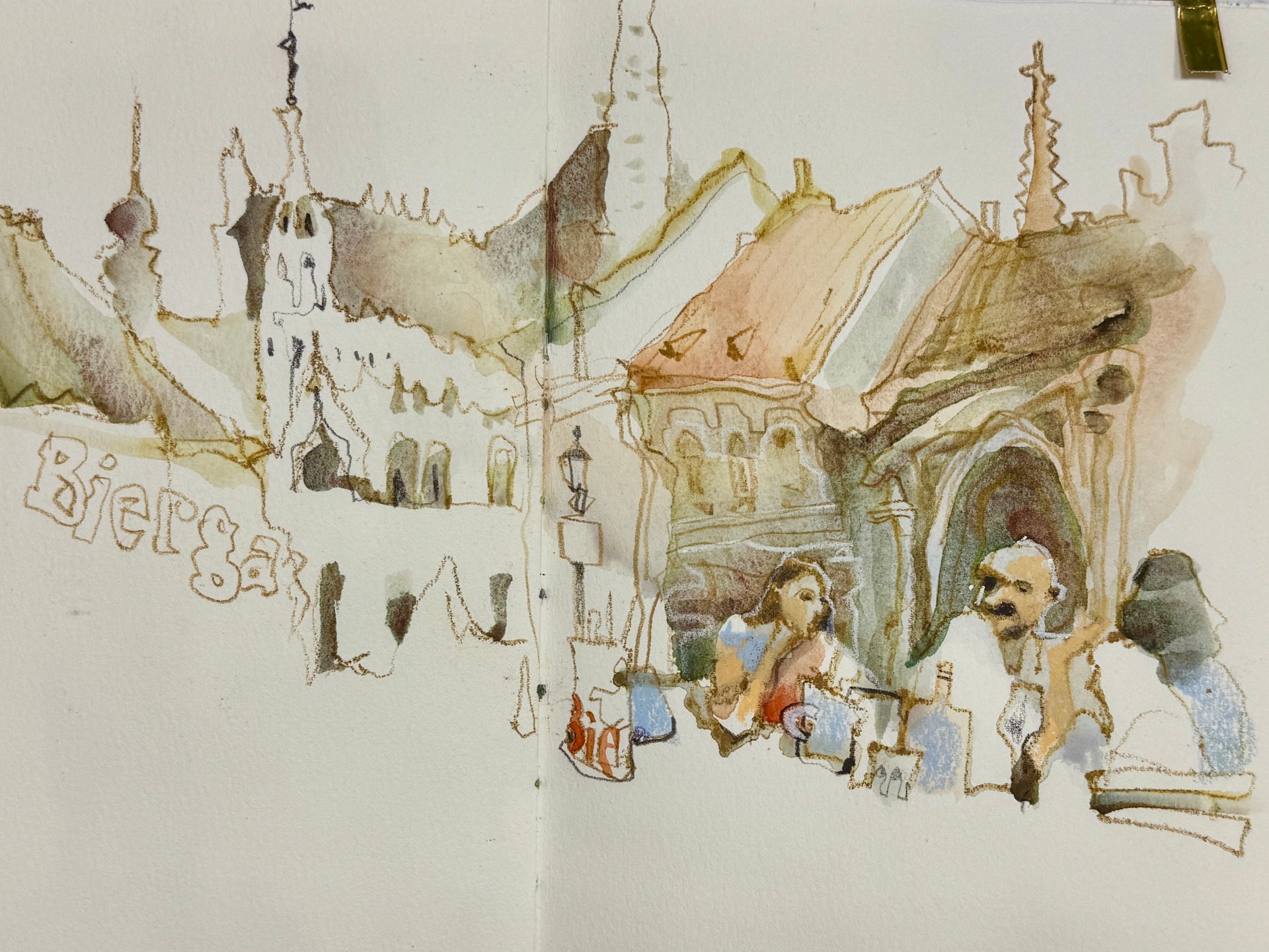 Budapest sketch by Irena Spector