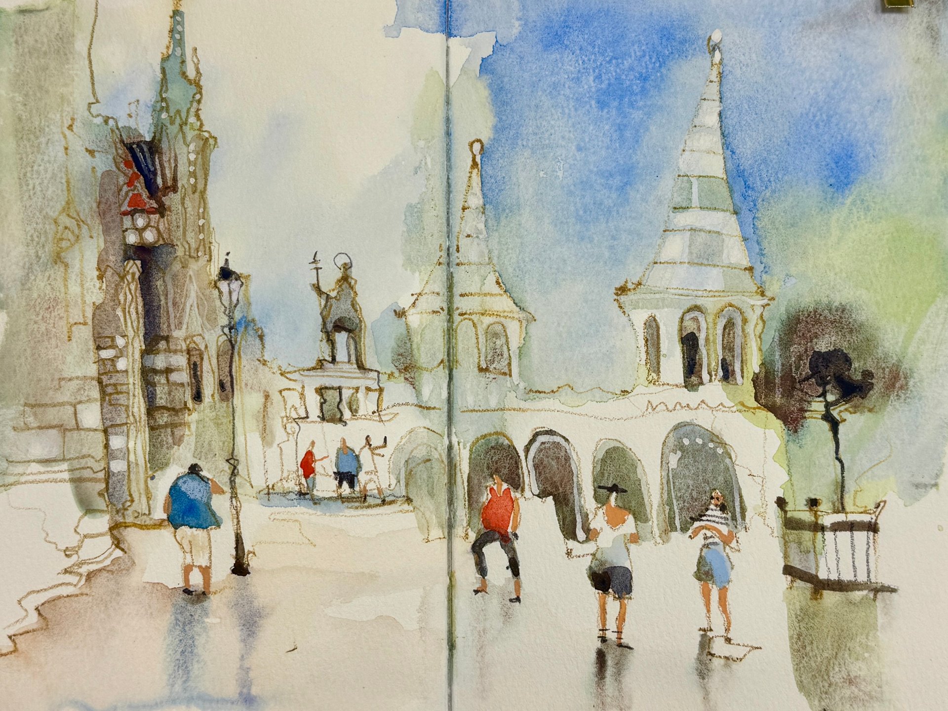 Budapest sketch by Irena Spector