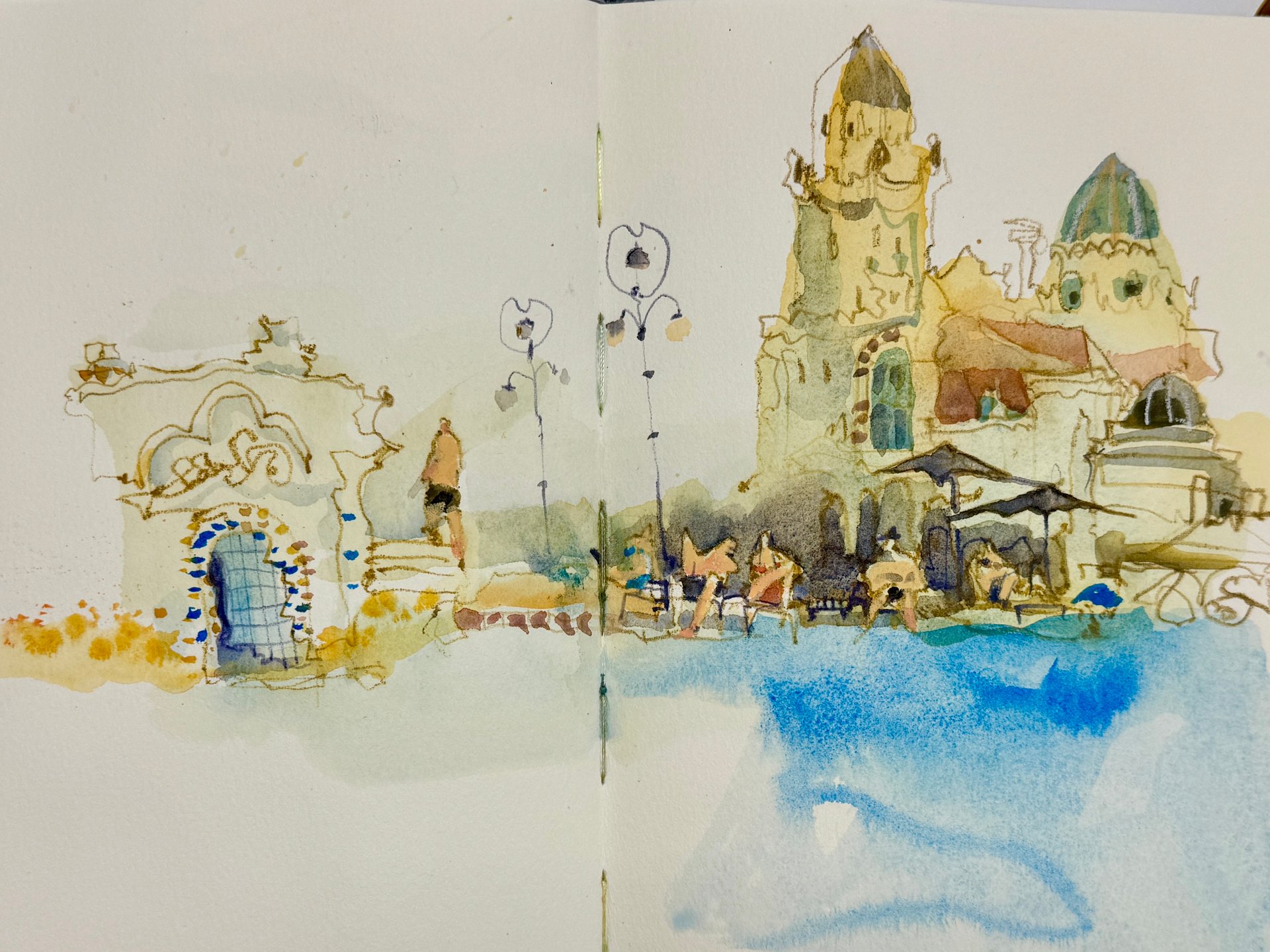 Budapest sketch by Irena Spector