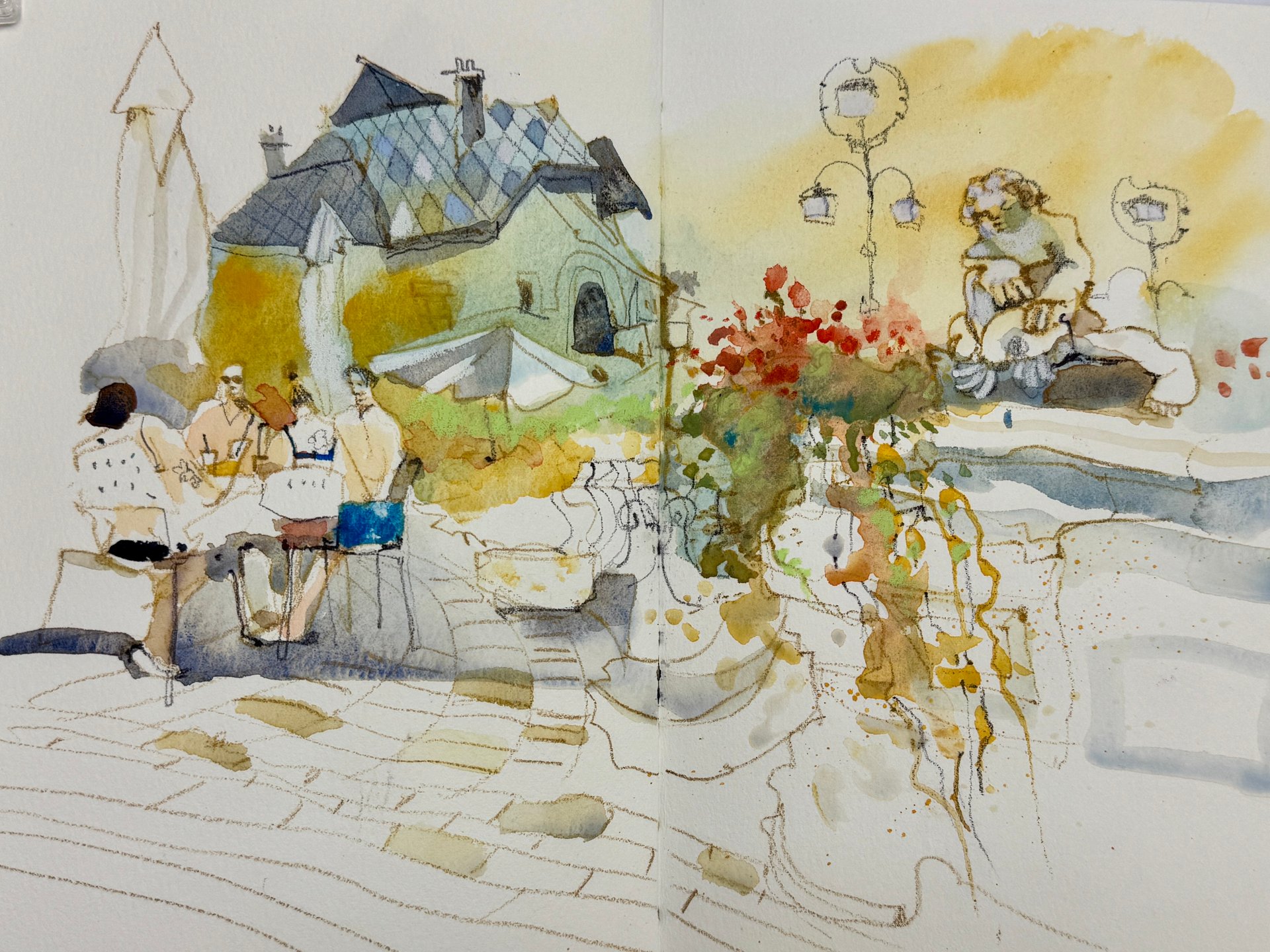 Budapest sketch by Irena Spector