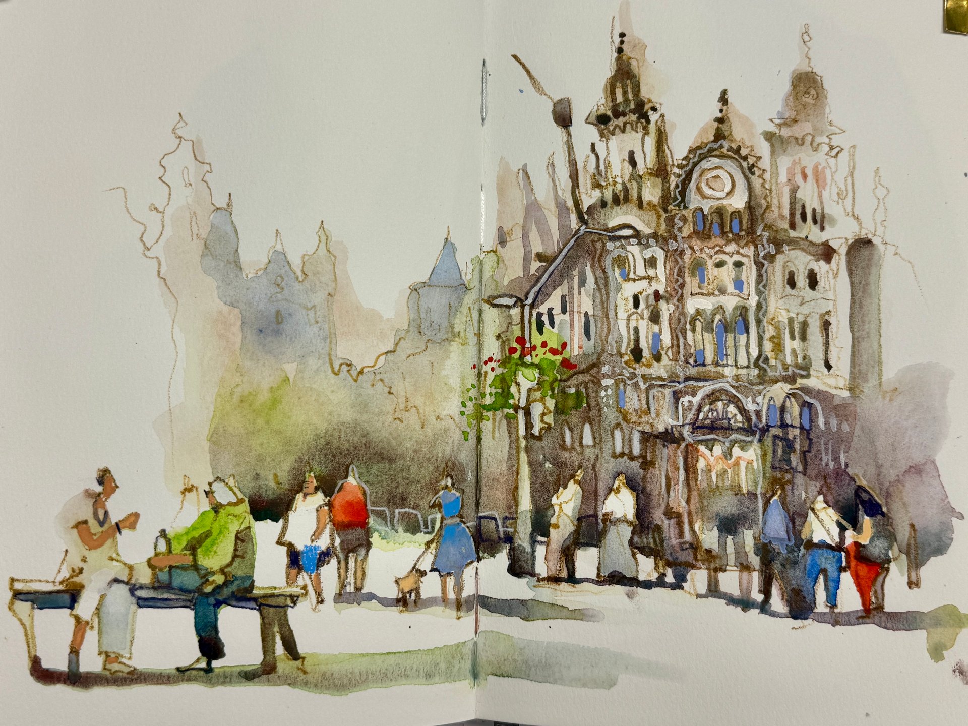 Budapest sketch by Irena Spector