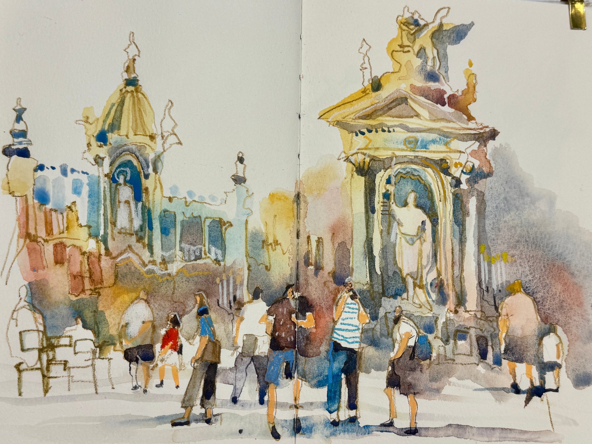 Budapest sketch by Irena Spector