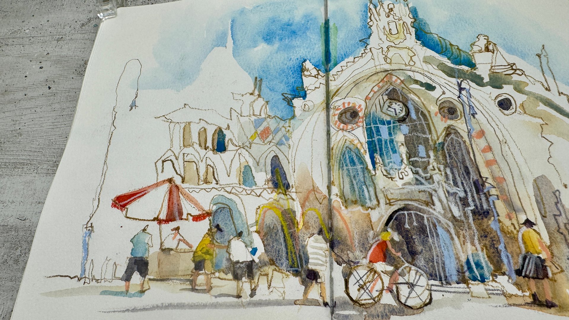Budapest sketch by Irena Spector