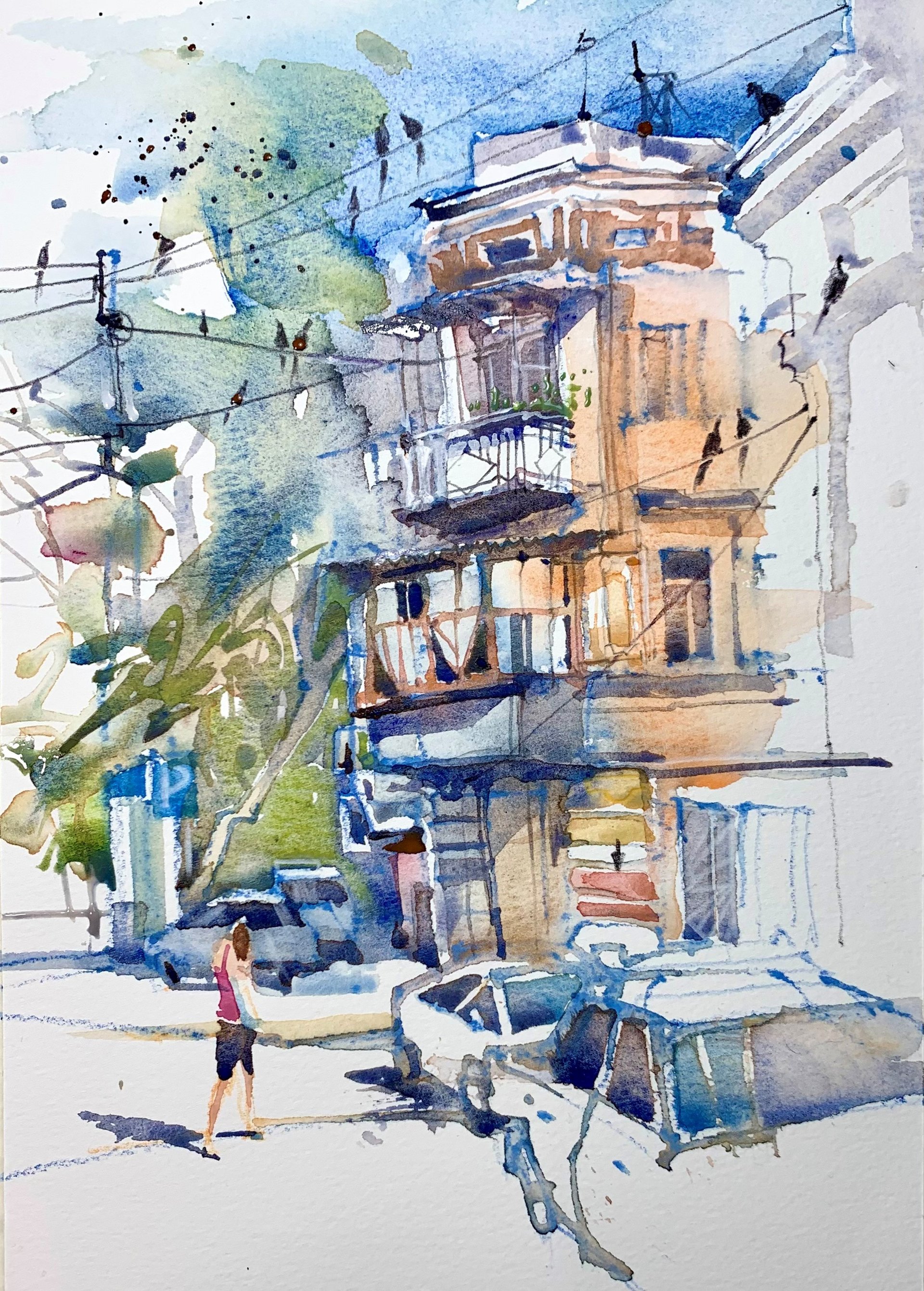 Between Two Banks illustration