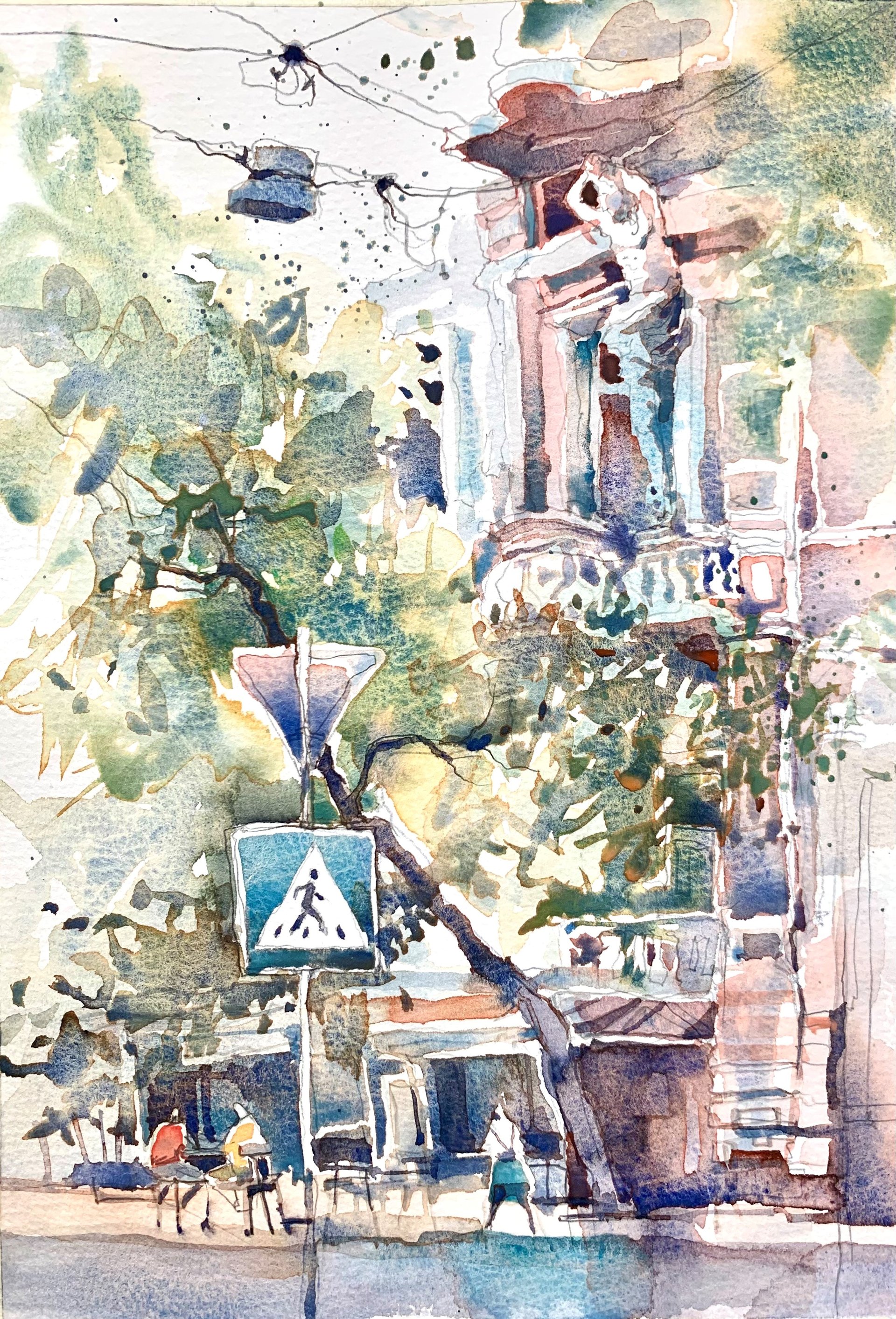Between Two Banks illustration