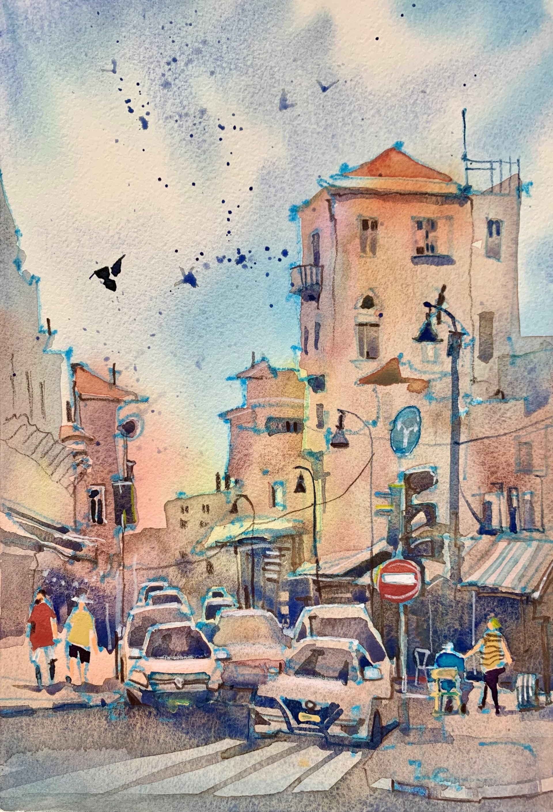 Between Two Banks illustration
