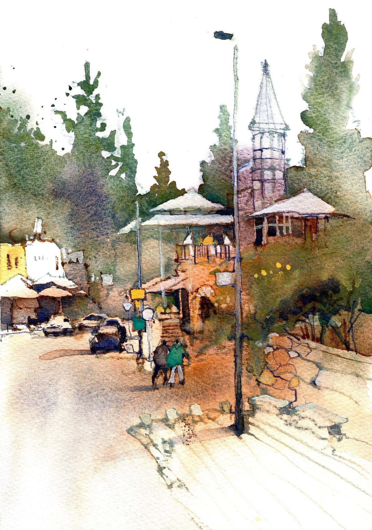Ein Karem sketch retreat