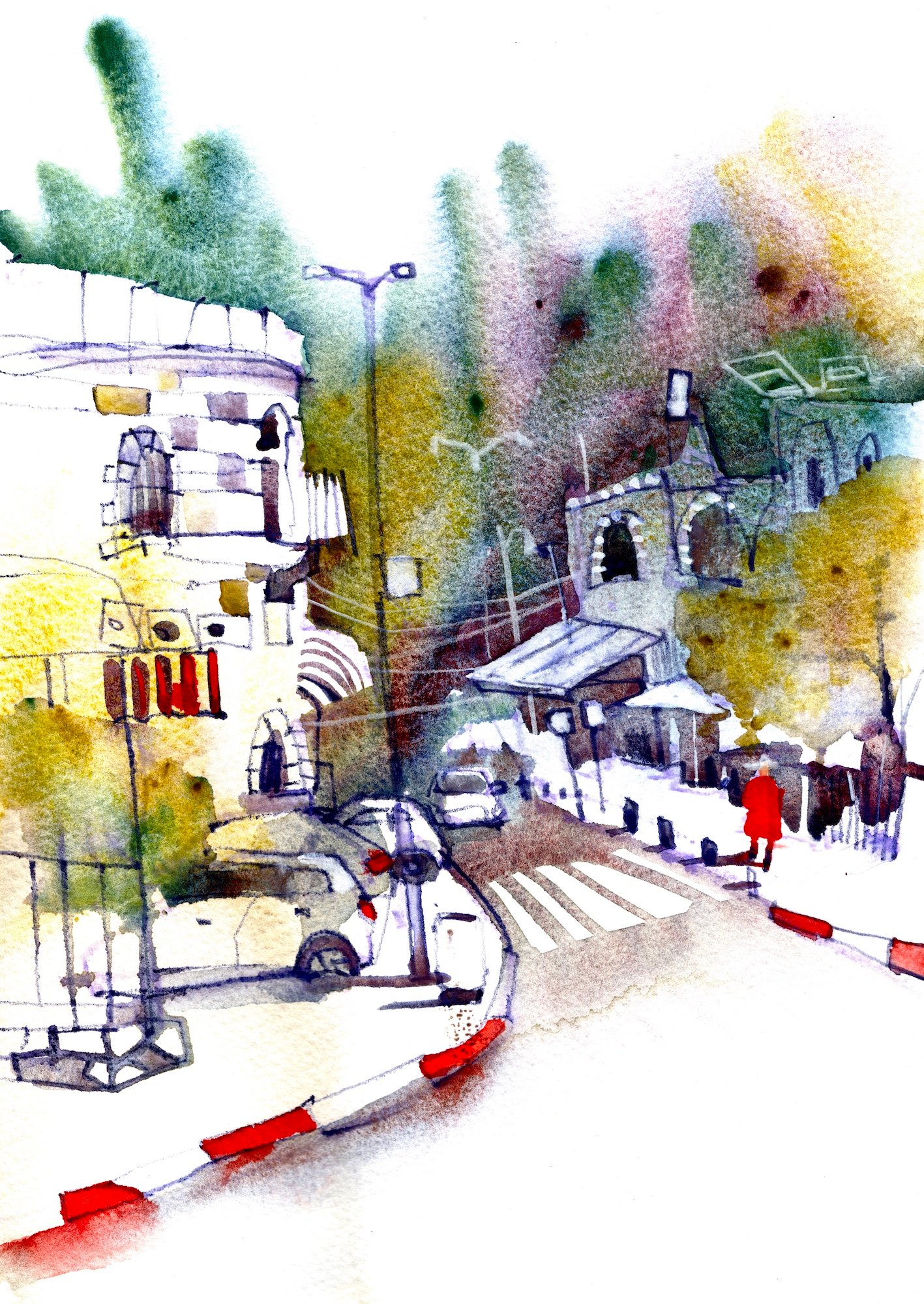 Ein Karem sketch retreat